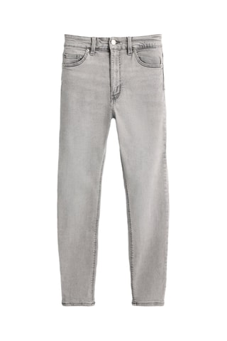 Pantalon taille haute - Gris clair