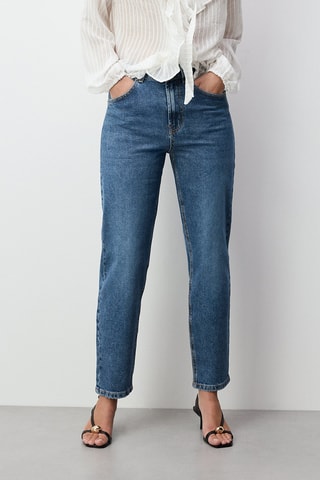 Jean mom - Bleu marine