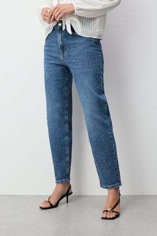 Jean mom - Bleu marine