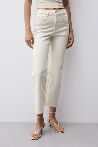 Jean flare 7/8 - Blanc