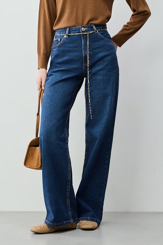 Jean wide legs - Bleu marine