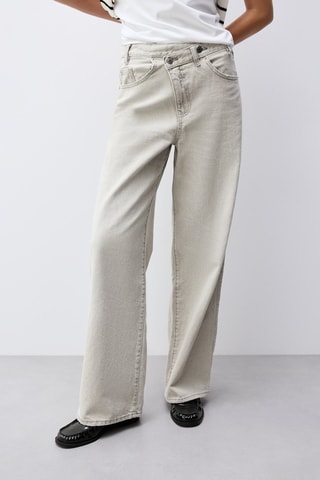 Jean wide legs - Gris clair