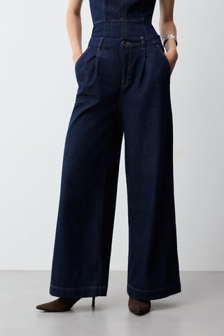 Jean wide legs - Bleu marine