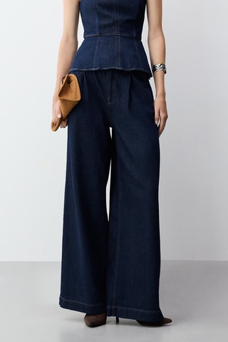 Jean wide legs - Bleu marine