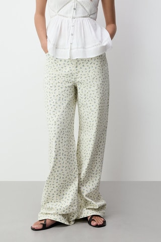 Pantalon wide legs - Ecru