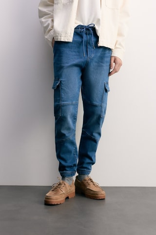 Jean cargo polaire - Bleu cobalt