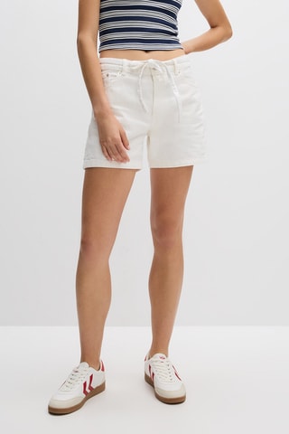 Short en jean - Blanc