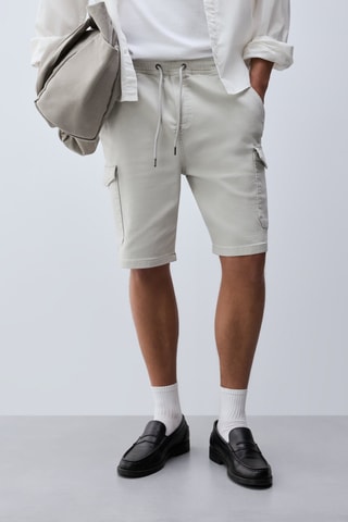 Bermuda en jean - Gris clair