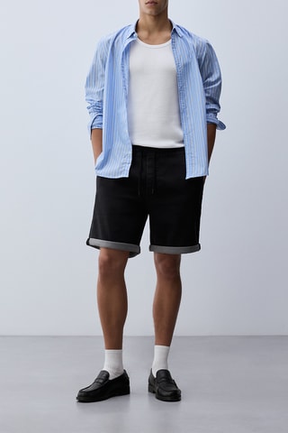 Bermuda en jean - Noir