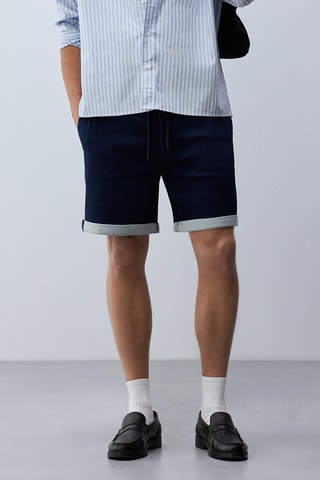 Bermuda en jean - Bleu foncé
