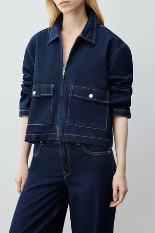 Veste en jean - Bleu marine