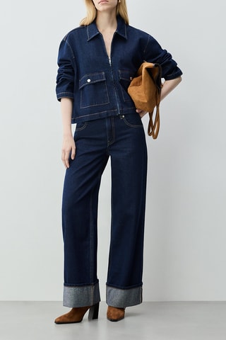 Veste en jean - Bleu marine