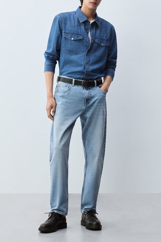 Chemise en jean - Bleu cobalt