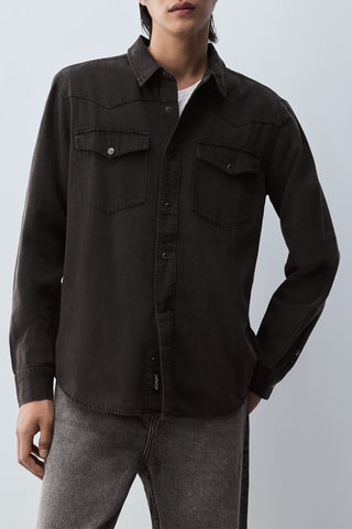 Chemise en jean - Gris