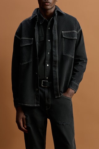 Surchemise en jean - Noir