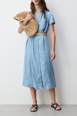 Robe chemise en jean - Indigo