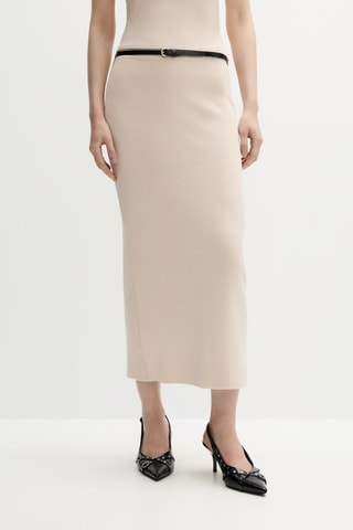 Jupe droite - Beige