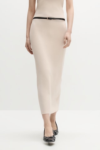 Jupe droite - Beige