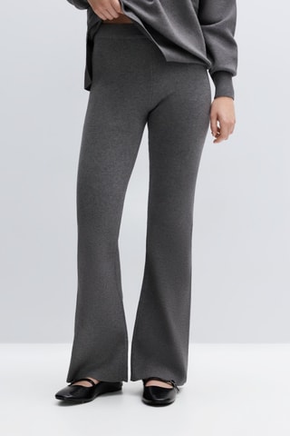 Pantaloni flare - Grigio melange