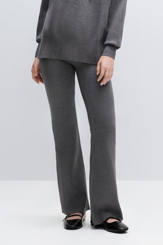 Pantaloni flare - Grigio melange