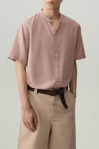 Camicia in lino - Rosa