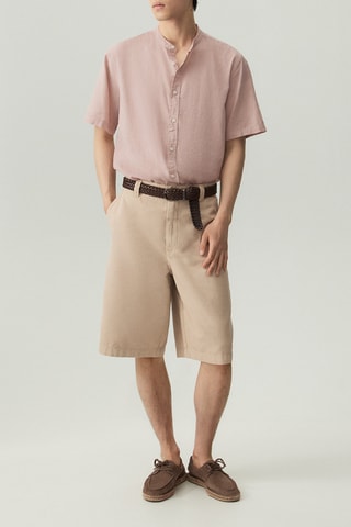 Camicia in lino - Rosa