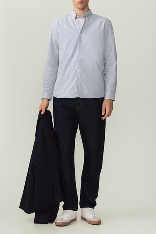 Chemise - Turquoise et blanc