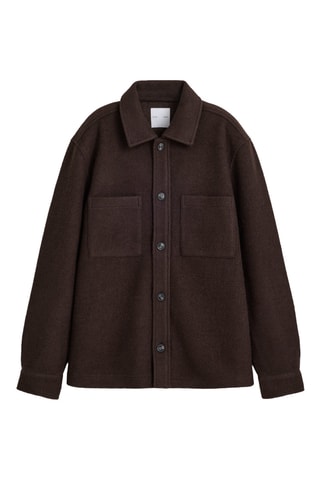 Surchemise en laine - Marron