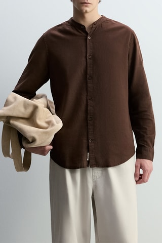 Chemise en lin - Marron