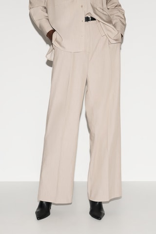 Pantaloni wide legs - Beige