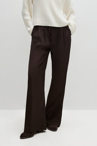 Pantalon wide legs - Marron foncé