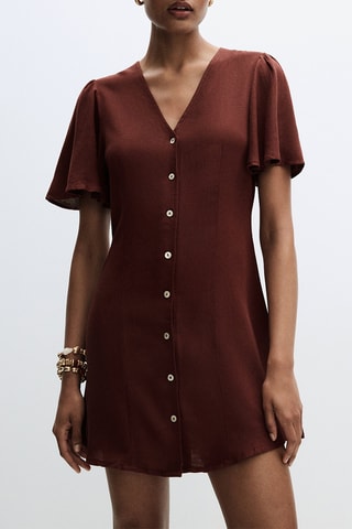 Robe droite - Marron