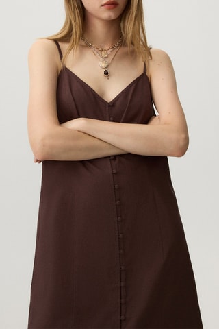 Robe droite - Marron