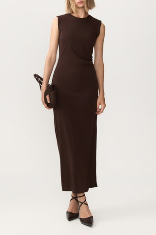 Robe midi - Marron