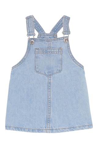 Abito salopette in jeans - Celeste