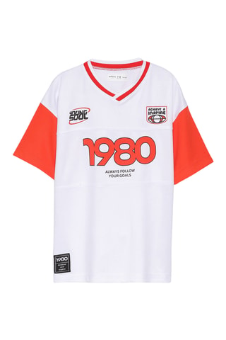 T-shirt - Bianco e rosso