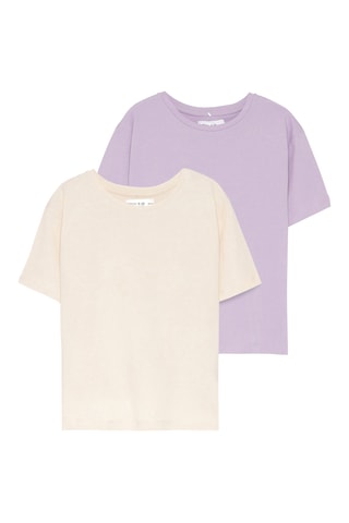 2 t-shirt - Ecrù e malva