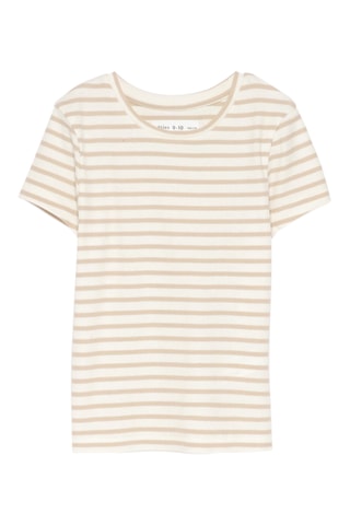 T-shirt - Bianco e marrone chiaro