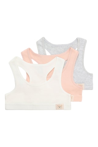 3 brassières - Ivoire et rose