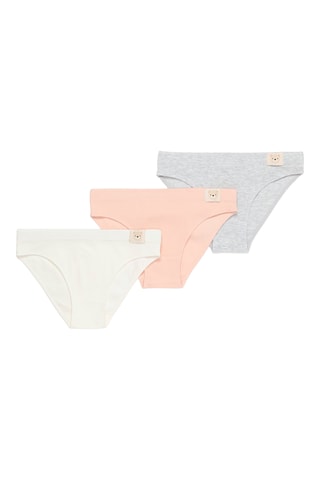 3 slip - Bianco e salmone