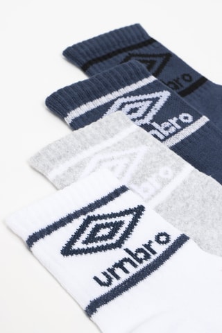 4 paires de chaussettes - Blanc et gris clair chiné
