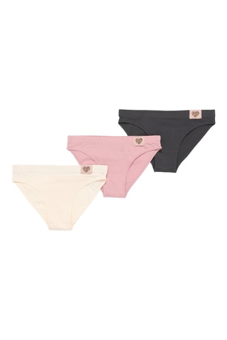 3 culottes - Rose et anthracite