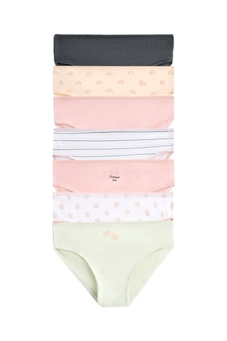 7 culottes - Vert clair et rose