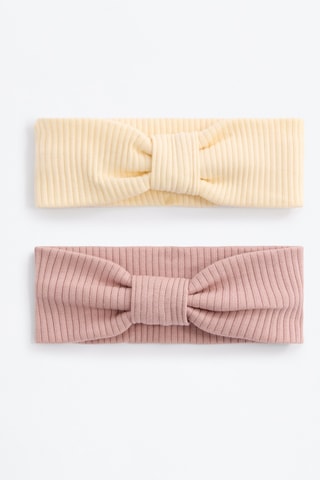 2 bandeaux - Rose et jaune