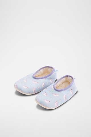 Pantofole imbottite - Celeste