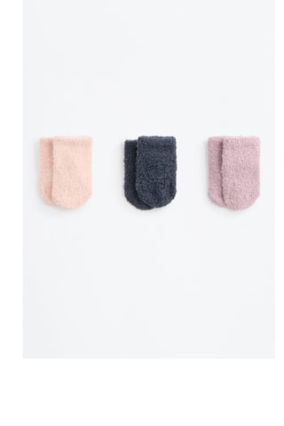 3 paia di calze - Rosa e antracite