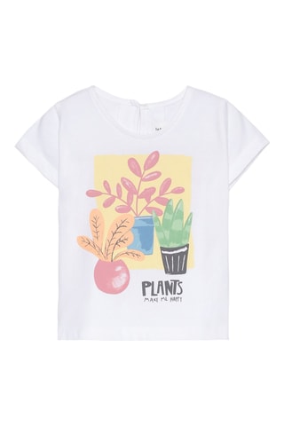 T-shirt e shorts - Bianco e giallo