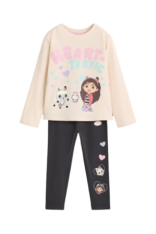 T-shirt e leggings La casa delle bambole di Gabby - Beige