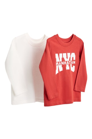 2 t-shirts - Blanc et rouge
