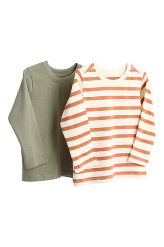 2 t-shirt - Kaki ed ecrù